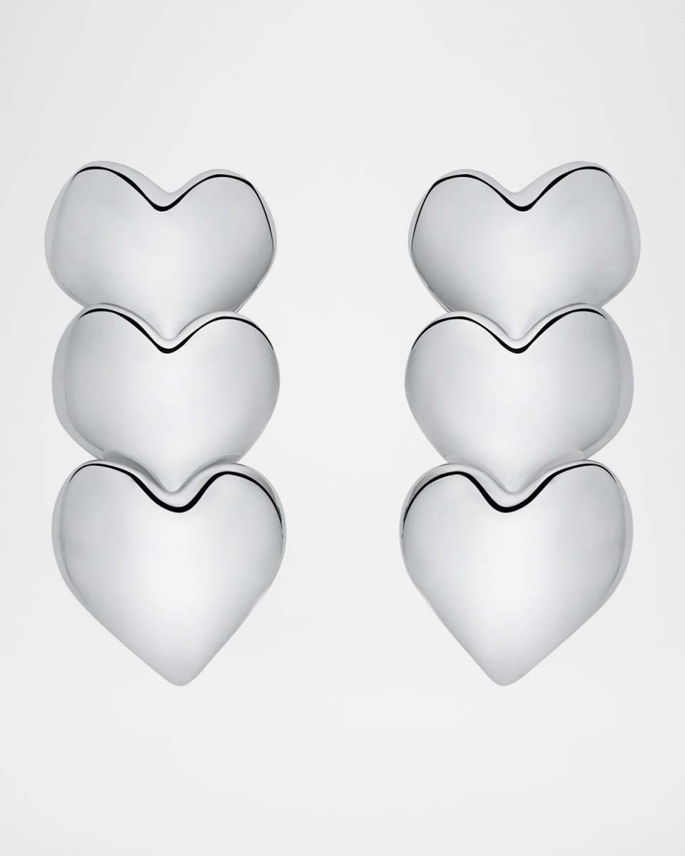 Smooth Heart Drop Earrings